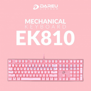 Bàn phím cơ DAREU EK810 Queen Pink Red Switch#4
