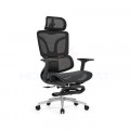 Ghế công thái học có chân kê CTH900 Black