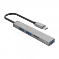 Bộ chia cổng USB Type-C ra 4 cổng USB ORICO 3.0, 2.0 (AH-12F-GY-BP)