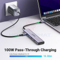 Bộ chuyển đổi Ugreen 15495 USB Type C to HDMI, USB 2.0, USB 3.0 hỗ trợ sạc PD 100W