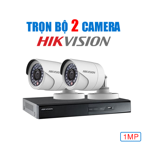 Trọn Bộ 2 Camera Hikvision 1MP