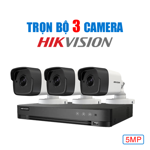 Trọn Bộ 3 Camera Hikvision 5MP
