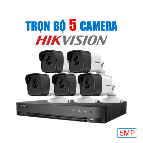 Trọn Bộ 5 Camera Hikvision 5MP