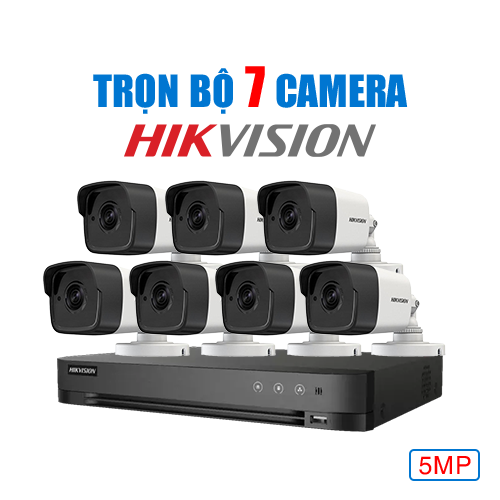 Trọn Bộ 7 Camera Hikvision 5MP