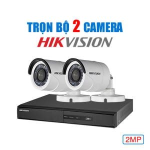 Trọn Bộ 2 Camera Hikvision 2MP