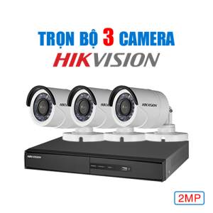 Trọn Bộ 3 Camera Hikvision 2MP