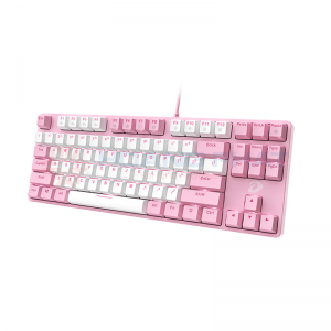 Bàn phím cơ DareU EK87 Pink White Red switch#4