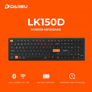Keyboard DareU LK150D Black Orange (Dual Mode)#2