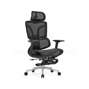 Ghế công thái học có chân kê CTH900 Black#1