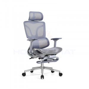 Ghế công thái học có chân kê CTH900 Ghi#1