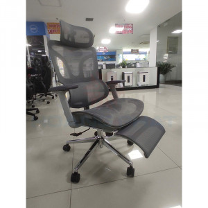 Ghế công thái học có chân kê CTH900 Ghi#3