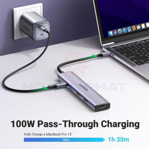 Bộ chuyển đổi Ugreen 15495 USB Type C to HDMI, USB 2.0, USB 3.0 hỗ trợ sạc PD 100W#2