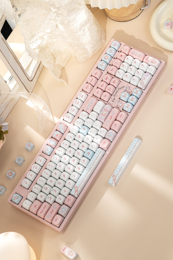 Bàn phím cơ AKKO 3108RF V3 Piano Sweet Frost Pink (Hotswap/USB Type-C/Wireless/No Led)#6