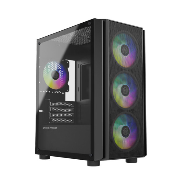 Vỏ Case Kenoo ESPORT M300-3F Black ( kèm 3Fan )
