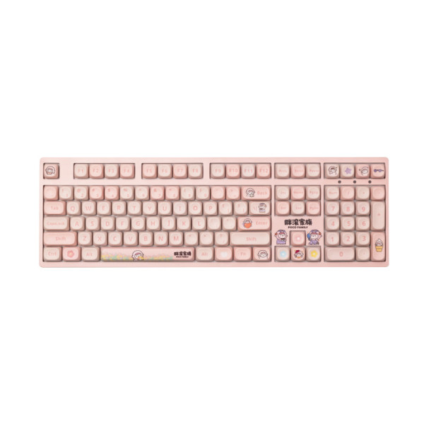 Bàn phím cơ AKKO 3108RF V3 Poco Family - POCO LAMB Frost Pink (Hotswap/USB Type-C/Wireless/No Led)