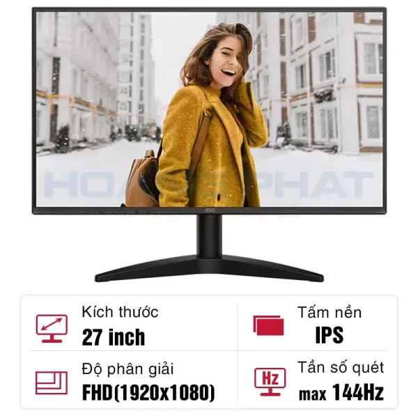 Màn hình AOC IPS 27B36X 27-inch 144Hz