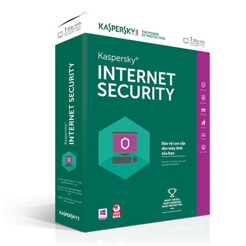 Phần mềm diệt virus Kaspersky Internet Security 1PC/1Y