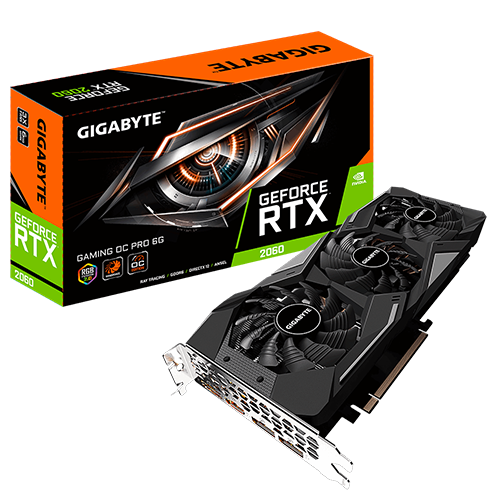 Card màn hình Gigabyte GeForce RTX™ 2060 GAMING OC PRO 6G (rev. 2.0) (GV-N2060GAMINGOC PRO-6GD)