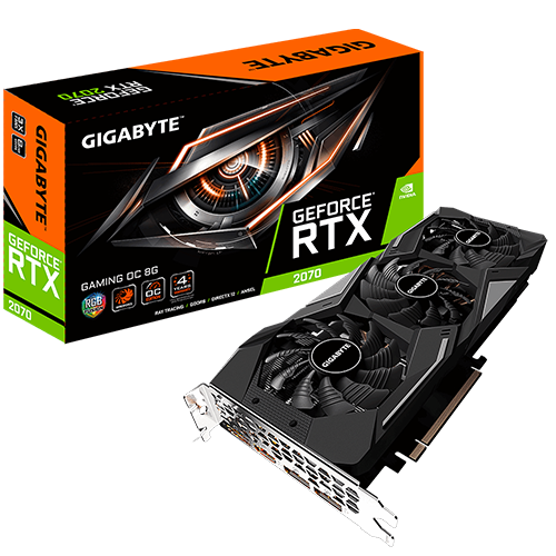 Card màn hình Gigabyte GeForce RTX™ 2070 GAMING OC 8G (GV-N2070GAMING OC-8GC)