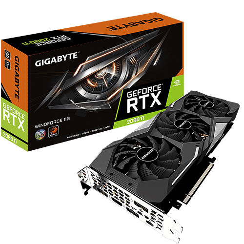 Card màn hình Gigabyte GeForce RTX™ 2080 Ti WINDFORCE 11G (GV-N208TWF3-11GC)