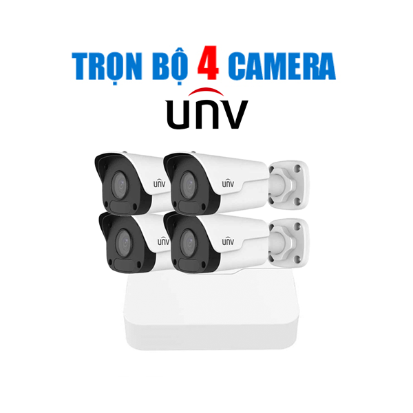 Trọn Bộ 4 Camera IP UNV 2MP