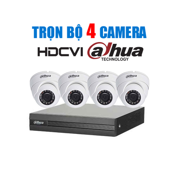 Trọn Bộ 4 Camera Dahua HD-CVI 1MP
