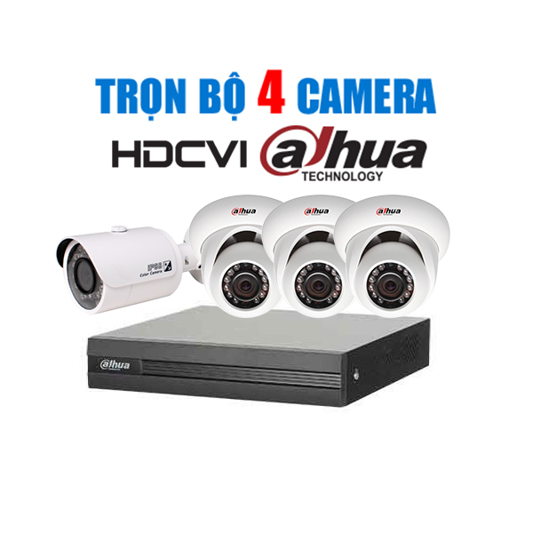 Trọn Bộ 4 Camera Dahua HD-CVI 1.3MP