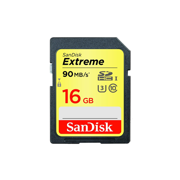 Thẻ nhớ SD SanDisk SDHC Extreme C10 UHS-1 U3 16GB (Read 90MB/s, Write 40MB/s)
