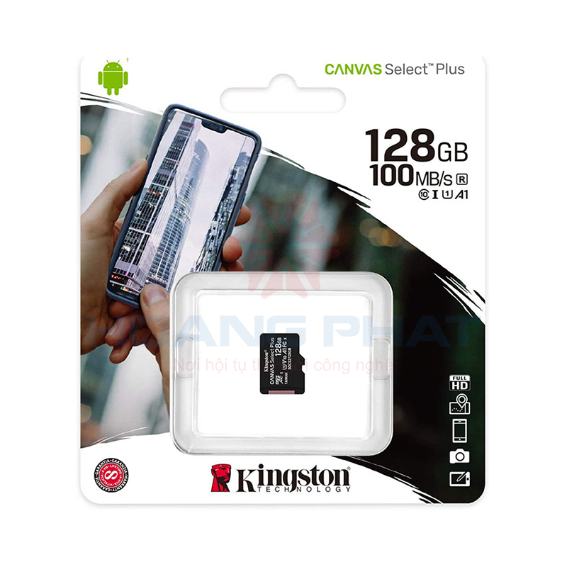 Thẻ nhớ Kingston 128GB microSDXC Canvas Select Plus 100MB/s Class 10 - SDCS2/128GBSP