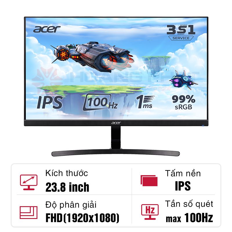Màn hình Acer K243Y E (UM.QX3SV.E01) 23.8-inch IPS 100Hz