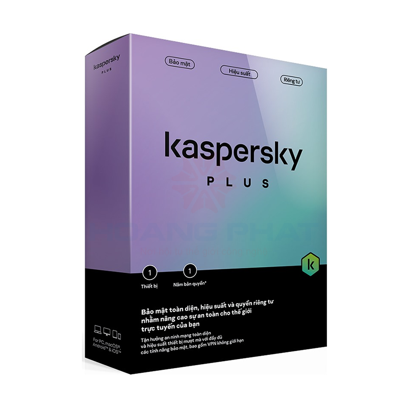 Phần mềm diệt virus Kaspersky Plus - 1U (1Thiết bị/1Y)