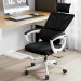 Ghế công thái học có chân kê TMS08 Black-White