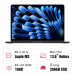 Macbook Air 13 inch M3 8CPU/10GPU/16GB/256GB - Midnight Z1BC001MQ