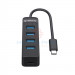 Bộ chia cổng USB Type-C ra 4 cổng USB 3.0 Orico TWC3-4A-BK-EP