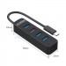 Bộ chia cổng USB Type-C ra 4 cổng USB 3.0 Orico TWC3-4A-BK-EP