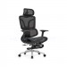 Ghế công thái học có chân kê CTH900 Black