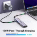 Bộ chuyển đổi Ugreen 15495 USB Type C to HDMI, USB 2.0, USB 3.0 hỗ trợ sạc PD 100W