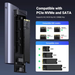 Box ổ cứng SSD M.2 NVMe & M.2 Sata NGFF tốc độ 10Gbps Ugreen 15813