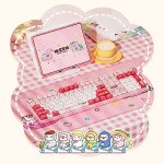 Bàn phím cơ AKKO 3108RF V3 Poco Family - POCO PIGGY Frost Pink (Hotswap/USB Type-C/Wireless/No Led)