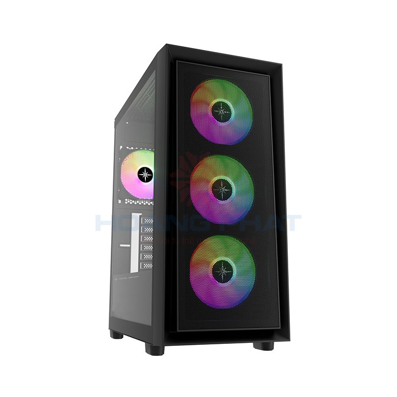 Vỏ Case Kenoo ESPORT FM800 - V2 (Black - kèm 3 fan)