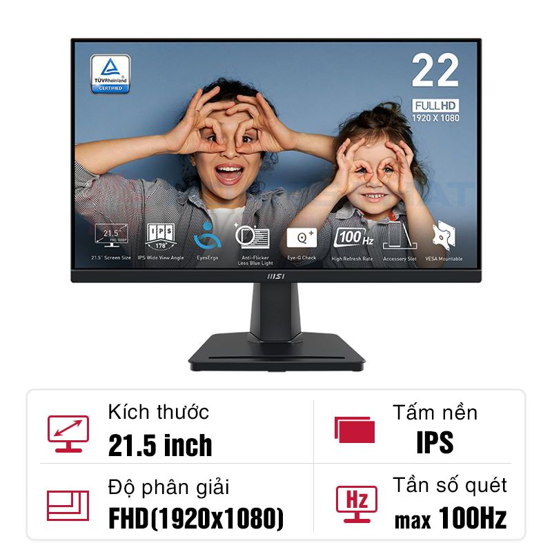 Màn hình MSI PRO MP225 21.5-inch IPS 100Hz