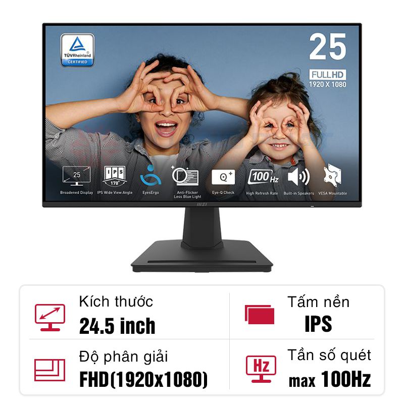 Màn hình MSI PRO MP252 24.5-inch IPS 100Hz