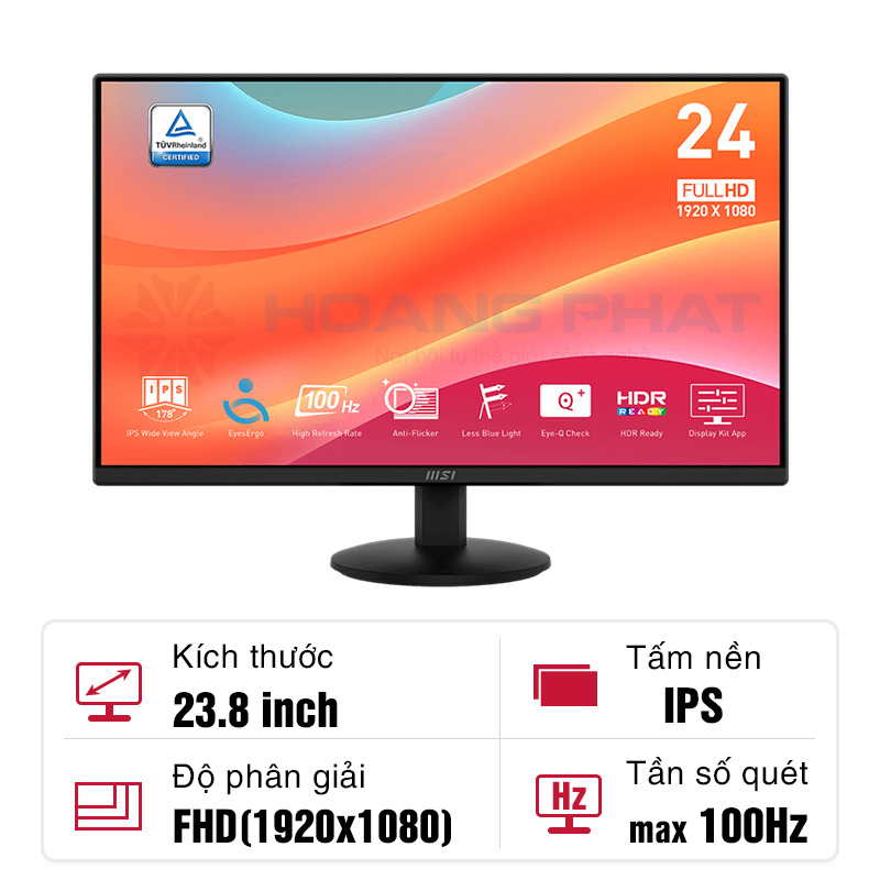 Màn hình MSI Pro MP242L 23.8-inch IPS 100Hz