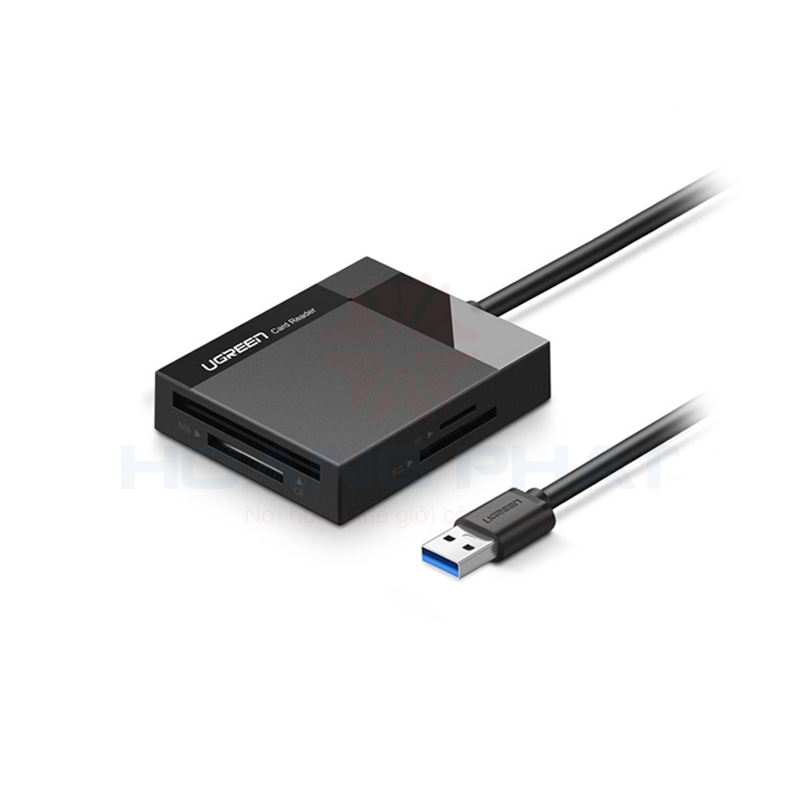 Đầu đọc thẻ nhớ SD/TF/CF/MS chuẩn USB 3.0 dài 0,5m Ugreen 30333