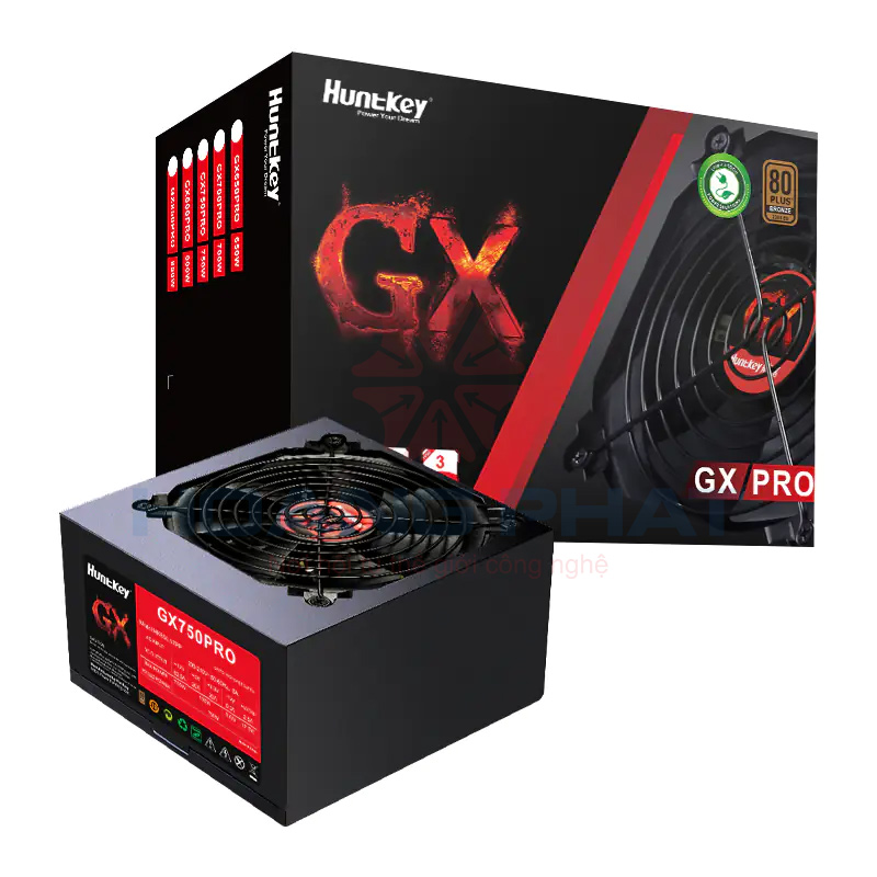 Nguồn Huntkey GX750Pro (750W/ 80 Plus Bronze/ ATX/ Đen)