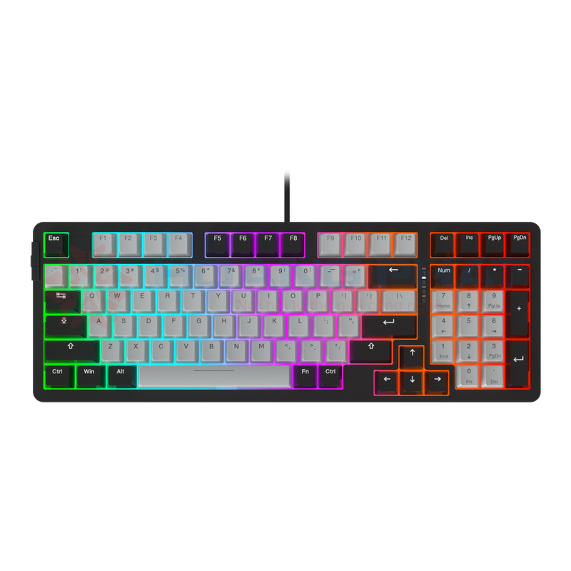 Bàn phím quang cơ DareU EK98X PBT Black Grey - Blue Switch