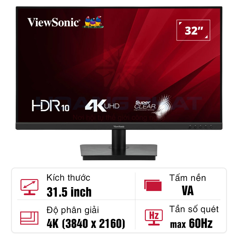 Màn hình ViewSonic VA3208-4K-MHD 31.5-inch VA 4K 60Hz