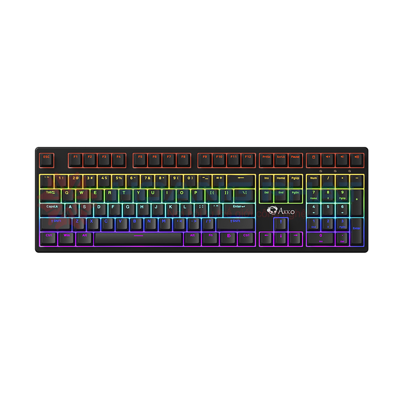 Bàn phím cơ AKKO 3108 SR Black Shine-Through Akko Pink Switch