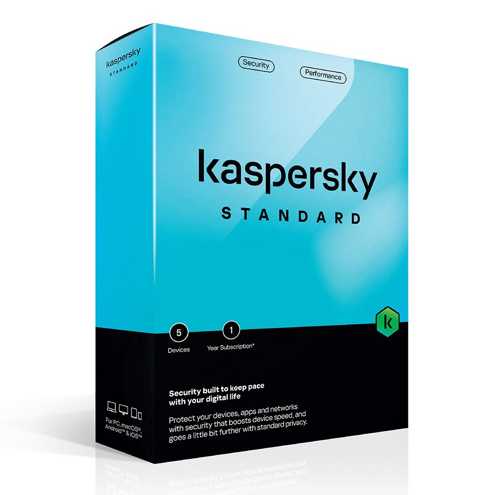 Phần mềm diệt virus Kaspersky Standard 5U (5 thiết bị/ 12 tháng)