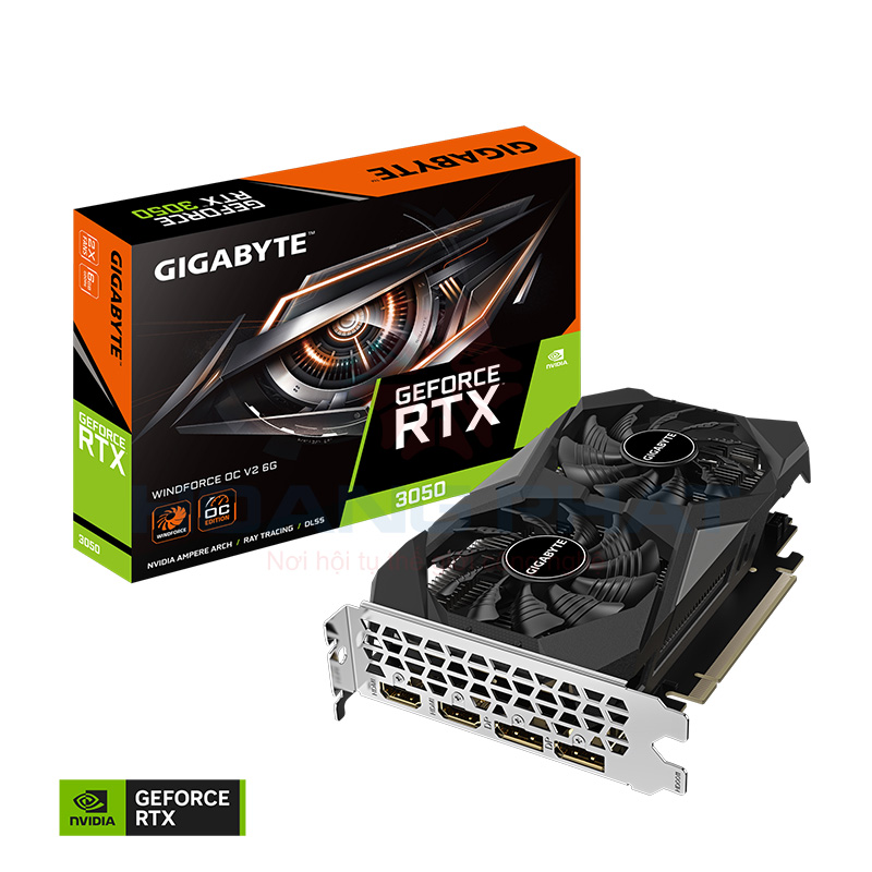 Card màn hình Gigabyte GeForce RTX 3050 WINDFORCE OC V2 6G (GV-N3050WF2OCV2-6GD)